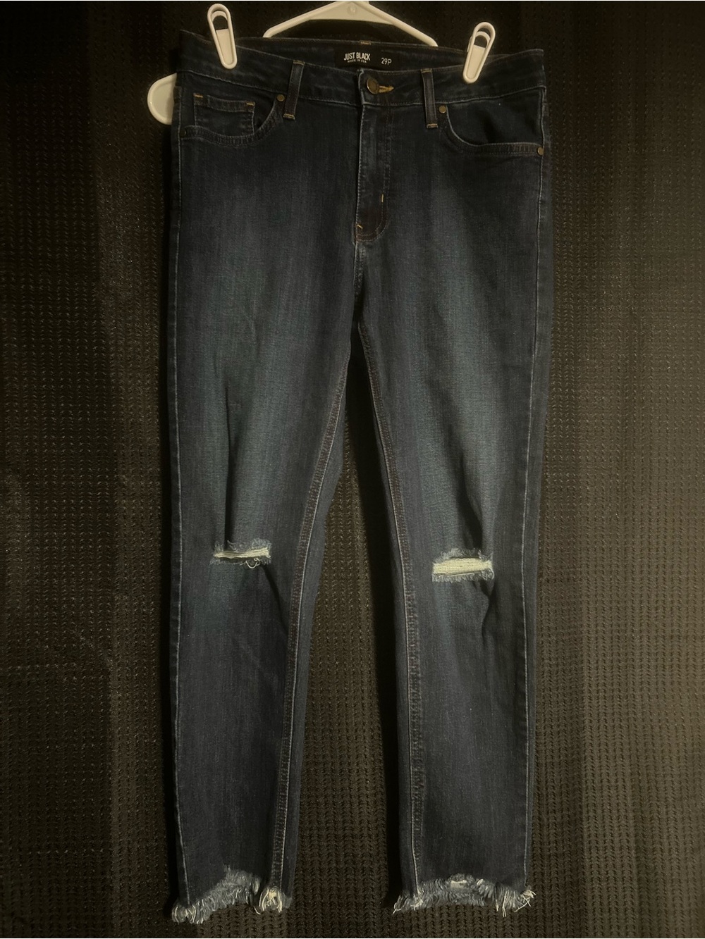 Just Black Indigo Ripped Skinny Jeans